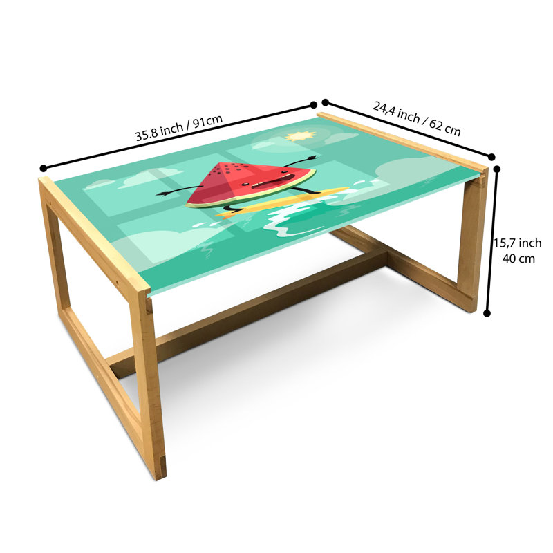 Table basse East East Home, H 15,75 po x L 35,83 po x l 24,4 po
