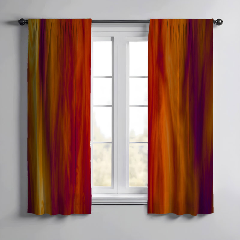 Semi Sheer Curtain Panel Pair, 40" W x 52" L