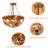 3-light Dimmable Tiffany Style Sunflower Chandelier， Semi-flush Ceiling Light With Bulbs