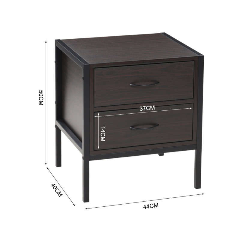 Tera 44cm W Manufactured Wood Bedside Table