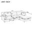 Canapé modulaire convertible Upholstery, canapé en L avec méridienne réversible
