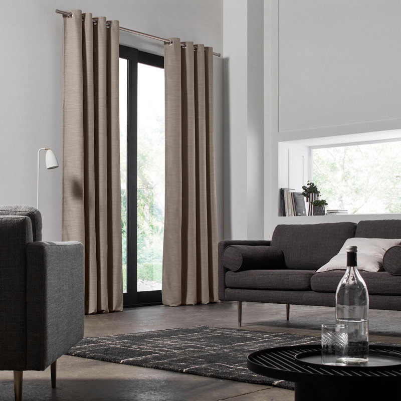 Bellavista Blackout Door Curtain Single Panel, 145 W x 280 D cm, Taupe