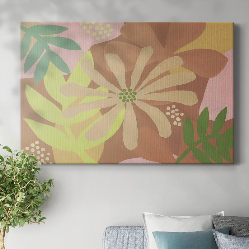 Toile tendue neutre Neutral Blooms II-Gallery, H 12 po x l 18 po