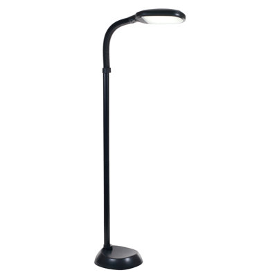 Lavish Home Adjustable LED Floor Lamp with Bendable Neck - Full Spectrum Natural Sunlight LED Lamp for Bedroom and Living Room - Reading, Craft, and Esthetician Light
