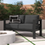 Arnhildur Braidan 53" Wide Aluminum Outdoor Loveseat with Cushions
