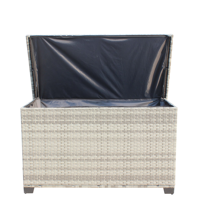 Wicker Patio Furniture Storage Box