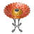 17.8" Fusion Glass Birdbath with Solar-Powered Light