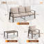 Ensemble de conversation pour 5 personnes avec table basse en aluminium-1362421376