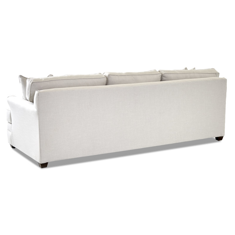 Harriss Upholstered 98'' Sofa, Conversation Linen Basketweave