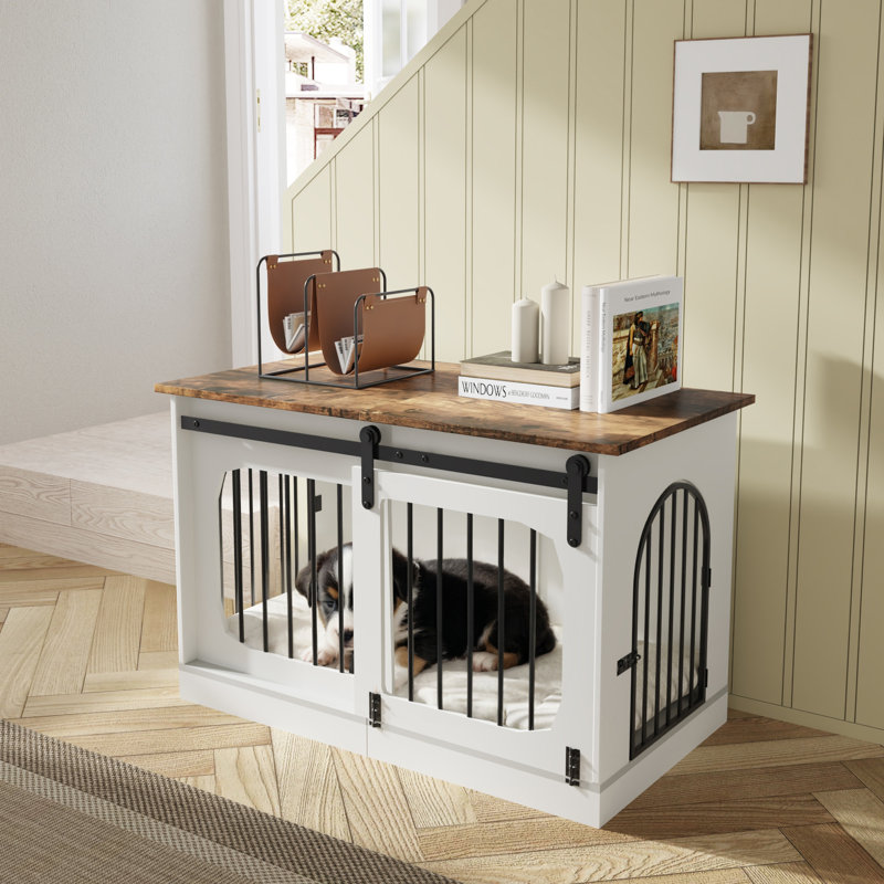 Furniture Style Crate with 3 Doors, 70.1cm H x 100.1cm W x 59.9cm D