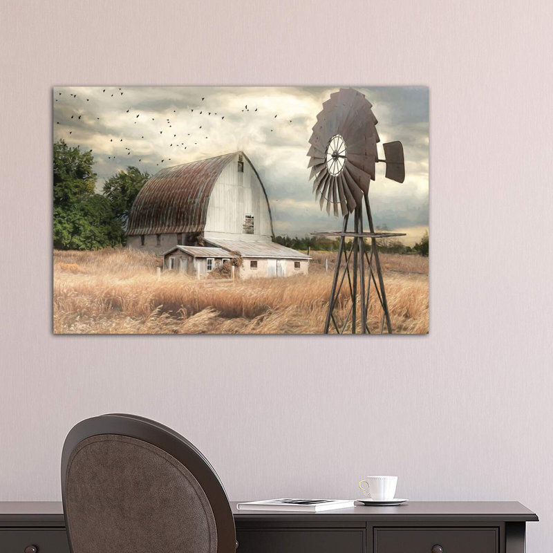 Henderson Bay Farm par Lori Deiter - reproduction de photo, H 26 po x l 40 po x P 1,5 po, Toile tendue