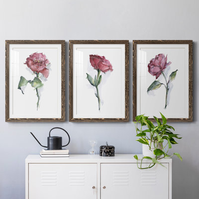 " Floral Contour I " 3 - Pieces Painting Print