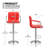 Faux Leather Adjustable Height Bar Stools, Swivel Counter Height Barstools Dining Chair with Armrest-1172706259