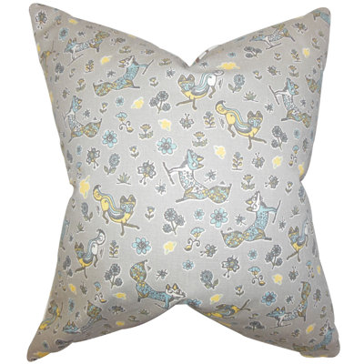 Laras Floral Cotton Throw Pillow