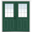 Portes d'entrée intérieures pré-montées en fibre de verre apprêtée avec grilles internes-45711197-45711205-45711199
