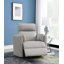 Fauteuil inclinable et oscillant manuel pivotant de l 40 po en cuir gris Sagen