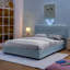 Full Size Kids Upholstered Bed with Rabbit Ear Headboard, LED Light & 4 Storage Drawers, Boucle Fabric,Beige-1240190064-1240190068