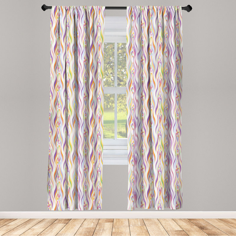 Semi-Sheer Rod Pocket Curtain Panels, 28" x 84"