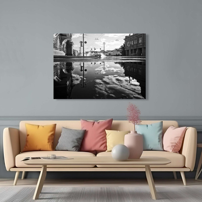 After The Rain (B&W) by Gasoline Images - Wrapped Canvas Print, 60cm H x 80cm W x 4cm D