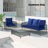 Outdoor Chair Cushions Set of 4, Patio Chair Cushions, Navy Blue-97699744