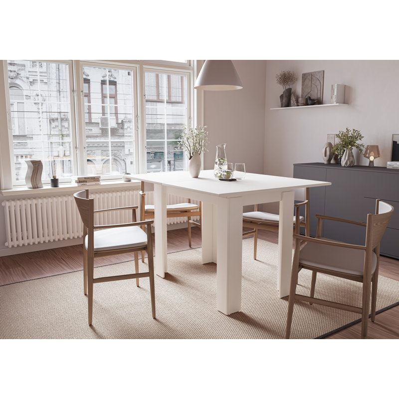 Extendable Dining Table Family 90-120 Gold Craft - Anthracite, White