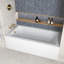 Baignoire en alcôve en acrylique blanc brillant avec drain externe 60 po x 30 po Streamline-101699048
