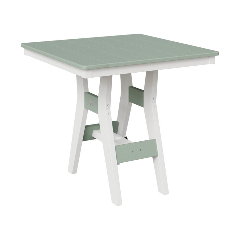 Harbor Outdoor Square Dining Table, 38.87" H x 28" W x 28" D, Sage