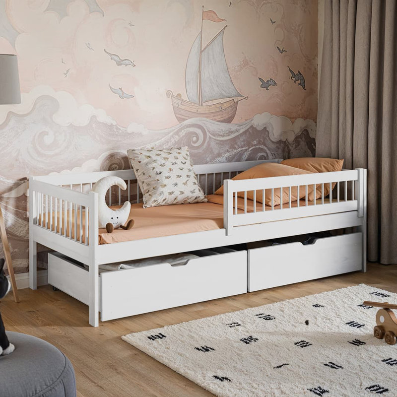 Edi Bed with Mattress, White