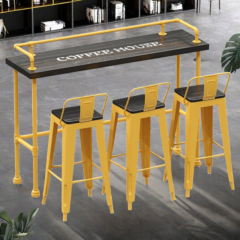 Karmine 3 - Person Solid Wood Top Trestle Dining Set