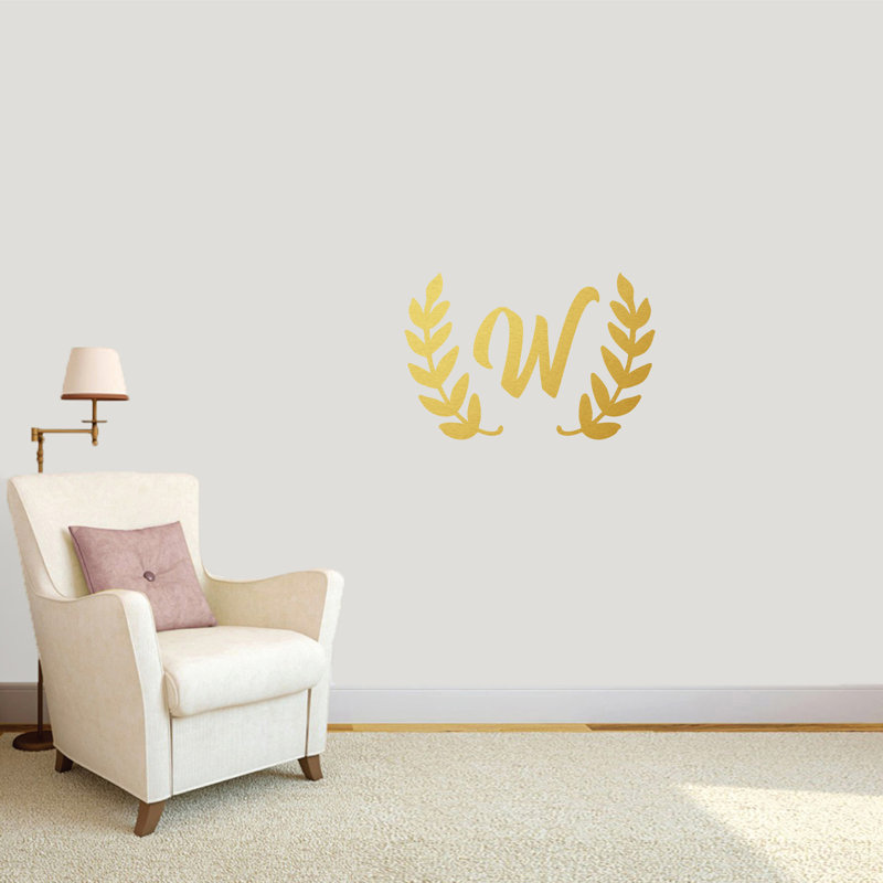 Adhésif décoratif couronne olive, Or, Oui