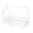 Twin Wooden Tent-Shaped Teepee Floor Bed-882921737