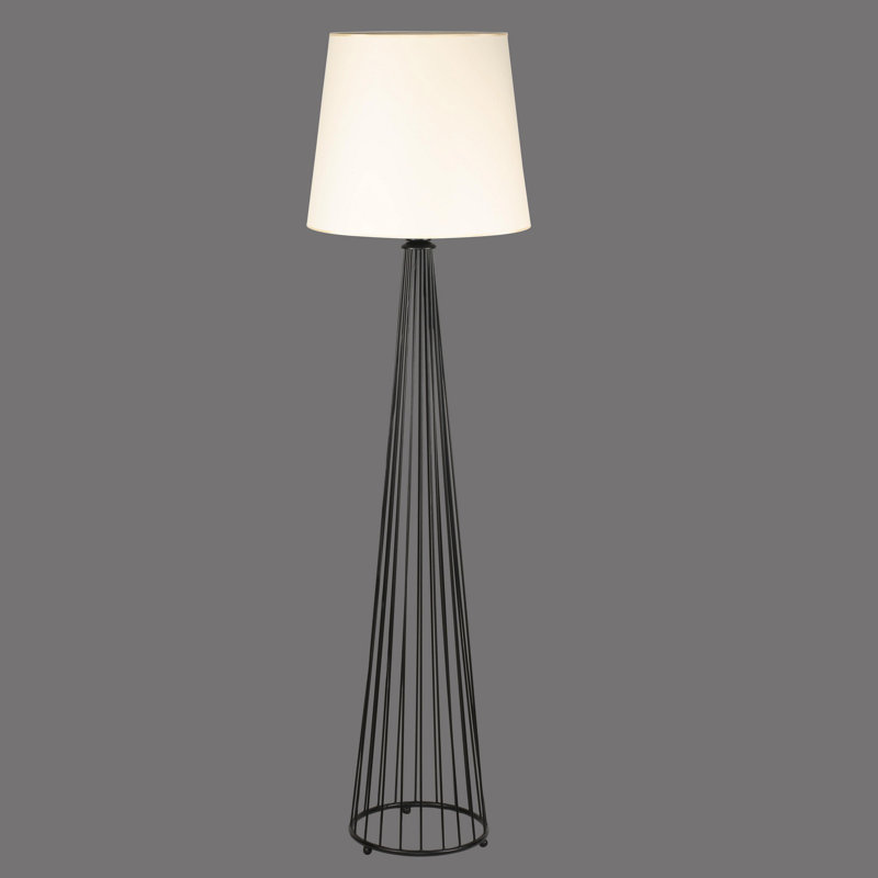 Lampe sur pied 65 po Salzmann, Crème
