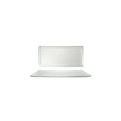 Glass Dinnerware 18" x 8" x h:1" Rectangular Clear Glass Platter