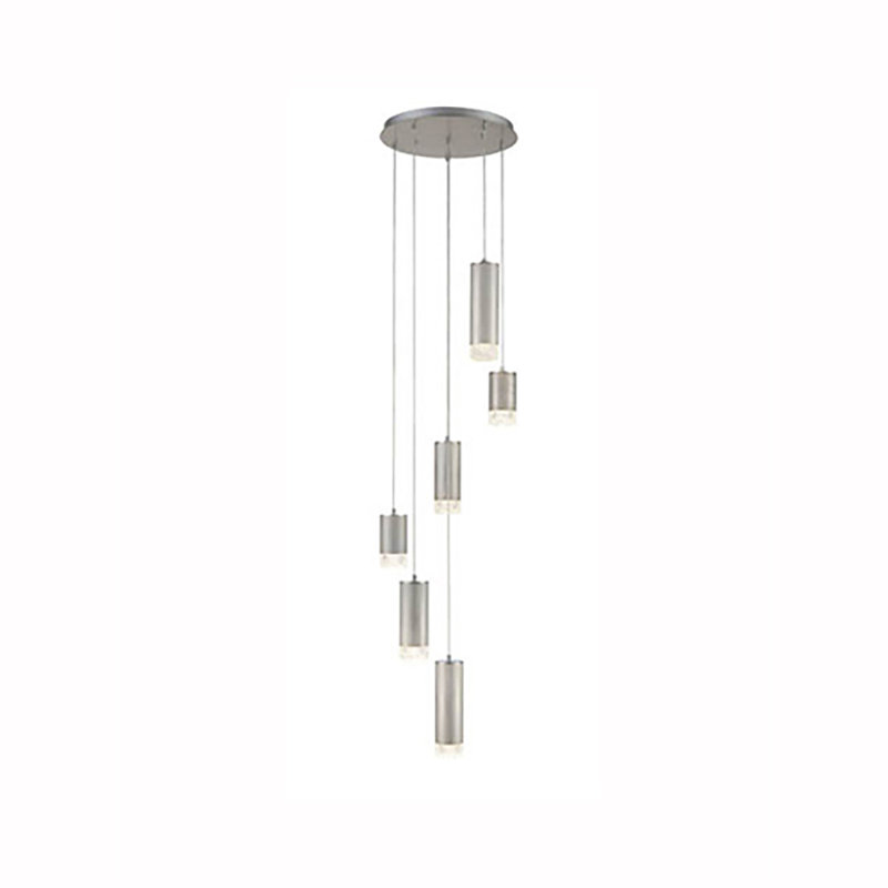 Beldin 6 - Light Cluster Pendant, Satin Nickel