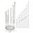 31.5'' H Glass Tabletop Candelabra