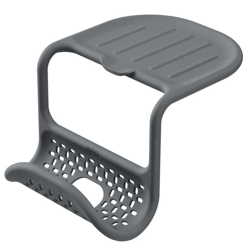 Charcoal Flexible Metal Sink Caddy with Perforated Base