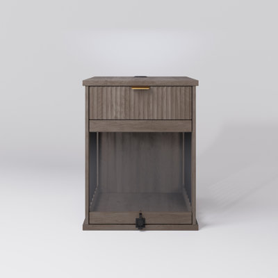 Cage pour chien de style meuble avec tiroir et borne de recharge