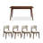 The dining table is simple and thickened