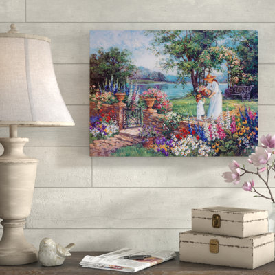 « lakeside matin », reproduction de peinture à l’acrylique sur toile tendue
