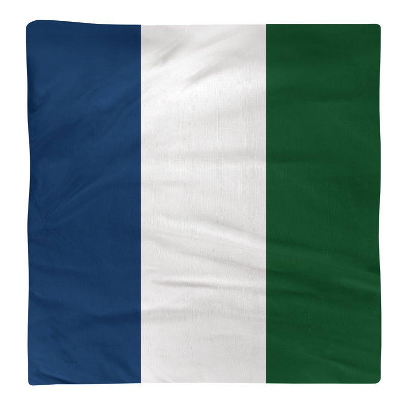 Serviette pour dîner de basket Utah, l 10 po x L 10 po, Bleu marine / blanc / vert, Sergé de coton