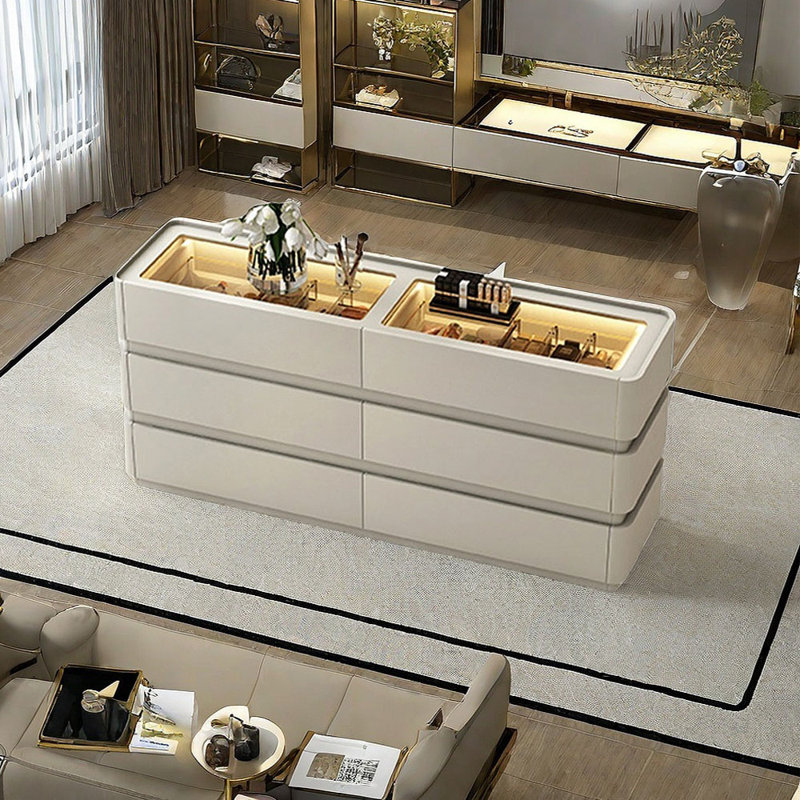Présentoir à bijoux simple, Beige