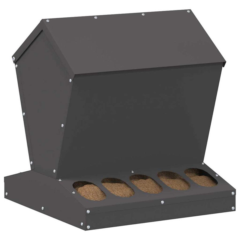 Cold-Rolled Steel Feeder, 45cm H x 40cm W x 40cm D, Black