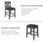 Ensemble de 5 tables de bar en bois à hauteur de comptoir avec 2 tabourets et 2 chaises, blanc-224285370-224285373-224285372