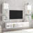 vidaXL Bedside Cabinet with LED Lights Storage Side Table Floating Nightstand