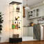 Vitrine moderne en verre avec un tiroir de rangement, armoire d'appoint avec lumières DEL-1095151878