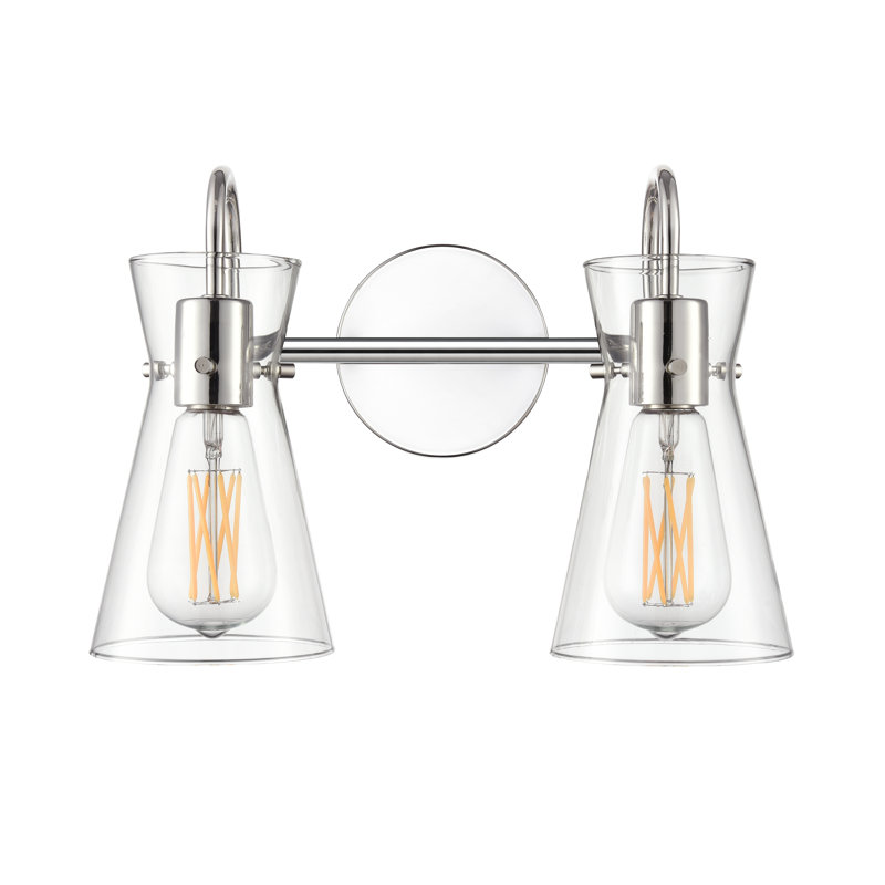 Meuble-lavabo 2 lumières Allisha de 13,5 po de largeur - nickel poli