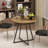31.5-Inch Round Dining Table with Black Metal Legs (Seats 2-4)
