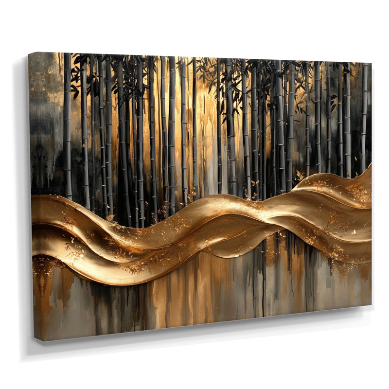 Oddny - Floral Large Wall Art, 34" H x 44 W, Wrapped Canvas, Does Not Apply