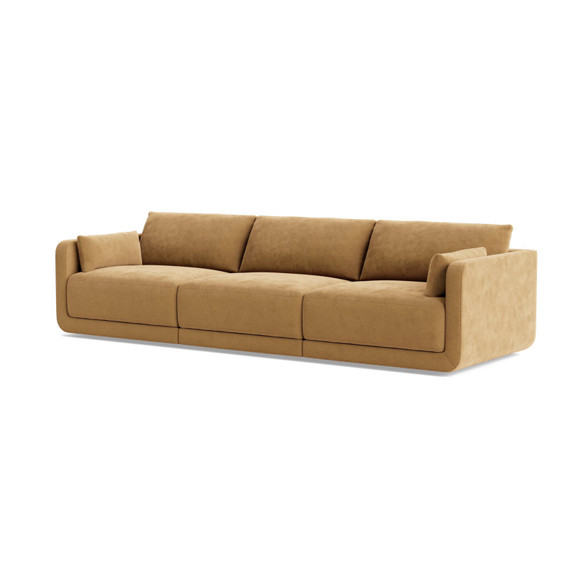 Eva Modular Sofa, Performance Velvet - Nutmeg