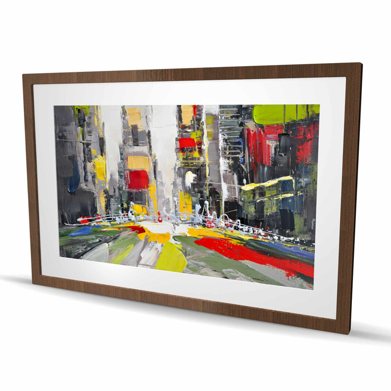 Abstract Texturized Cityscape - Building Cities Matted Print